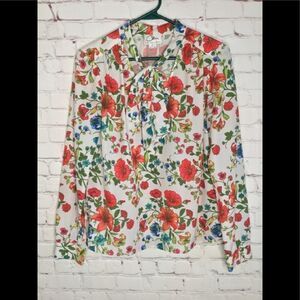 Olivia Culpo Women‎ Shirt Blouse Top Meadow Print